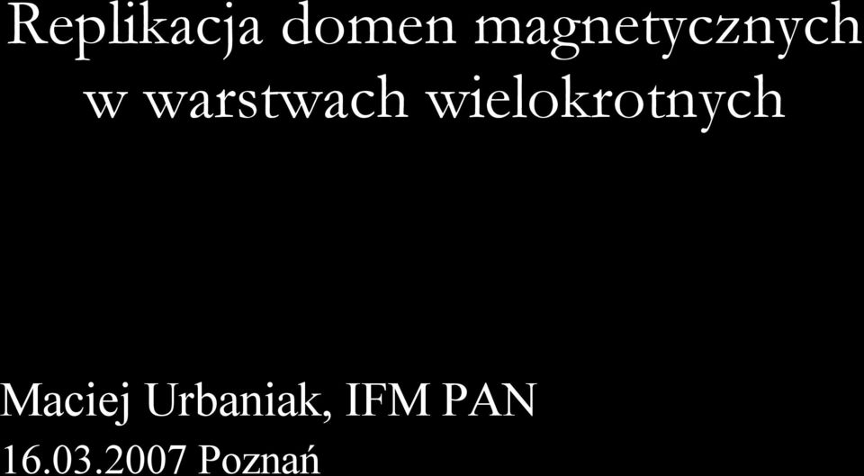 warstwach wielokrotnych