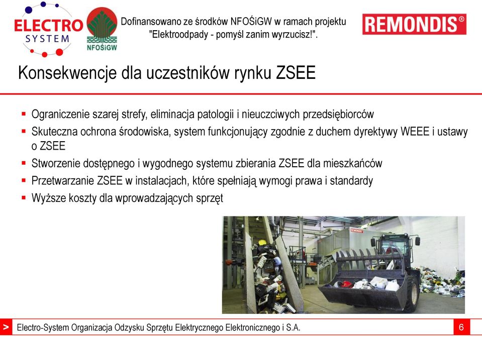 dyrektywy WEEE i ustawy o ZSEE Stworzenie dostępnego i wygodnego systemu zbierania ZSEE dla