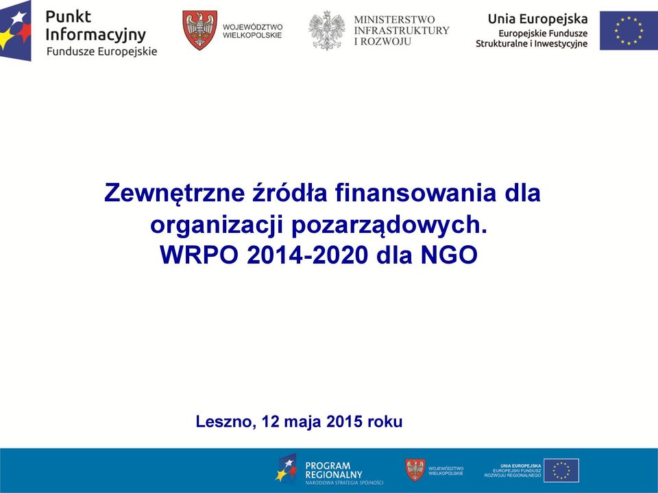 organizacji pozarządowych.