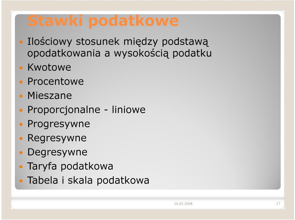 Mieszane Proporcjonalne - liniowe Progresywne Regresywne