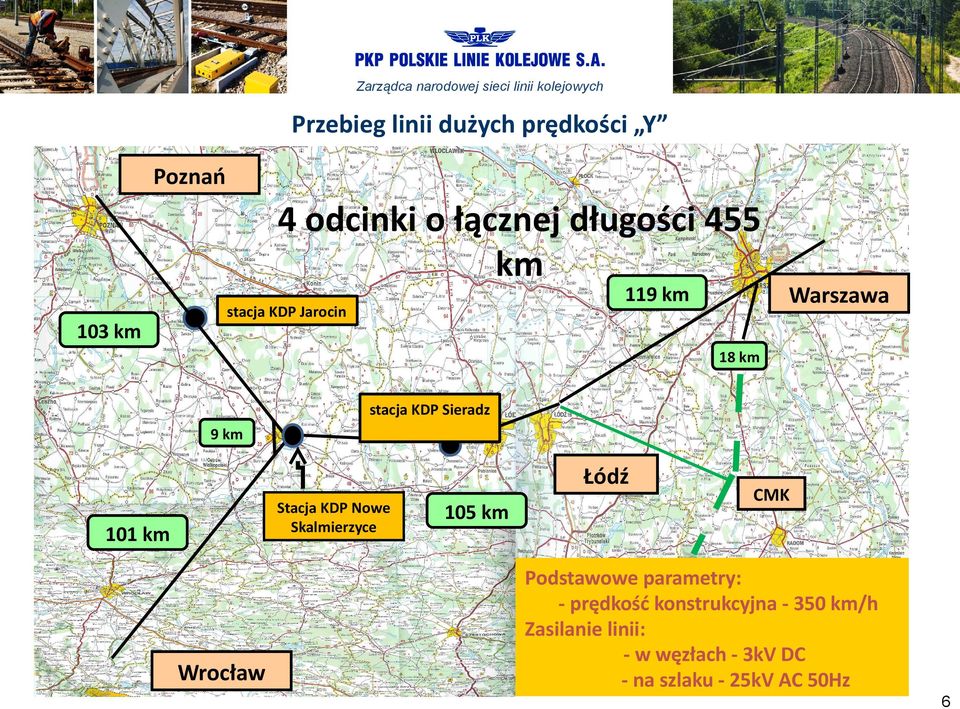 Nowe Skalmierzyce 101 km Wrocław 105 km CMK Podstawowe parametry: - prędkość