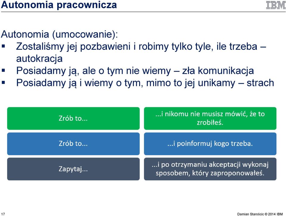 trzeba autokracja Posiadamy ją, ale o tym nie wiemy zła