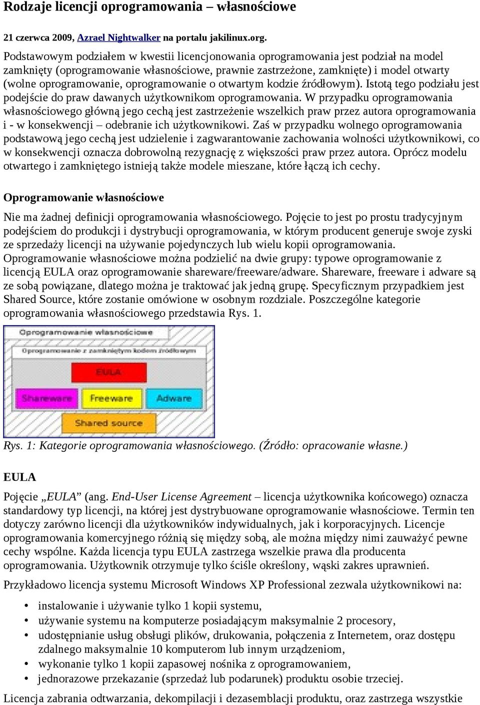 oprogramowanie o otwartym kodzie źródłowym). Istotą tego podziału jest podejście do praw dawanych użytkownikom oprogramowania.