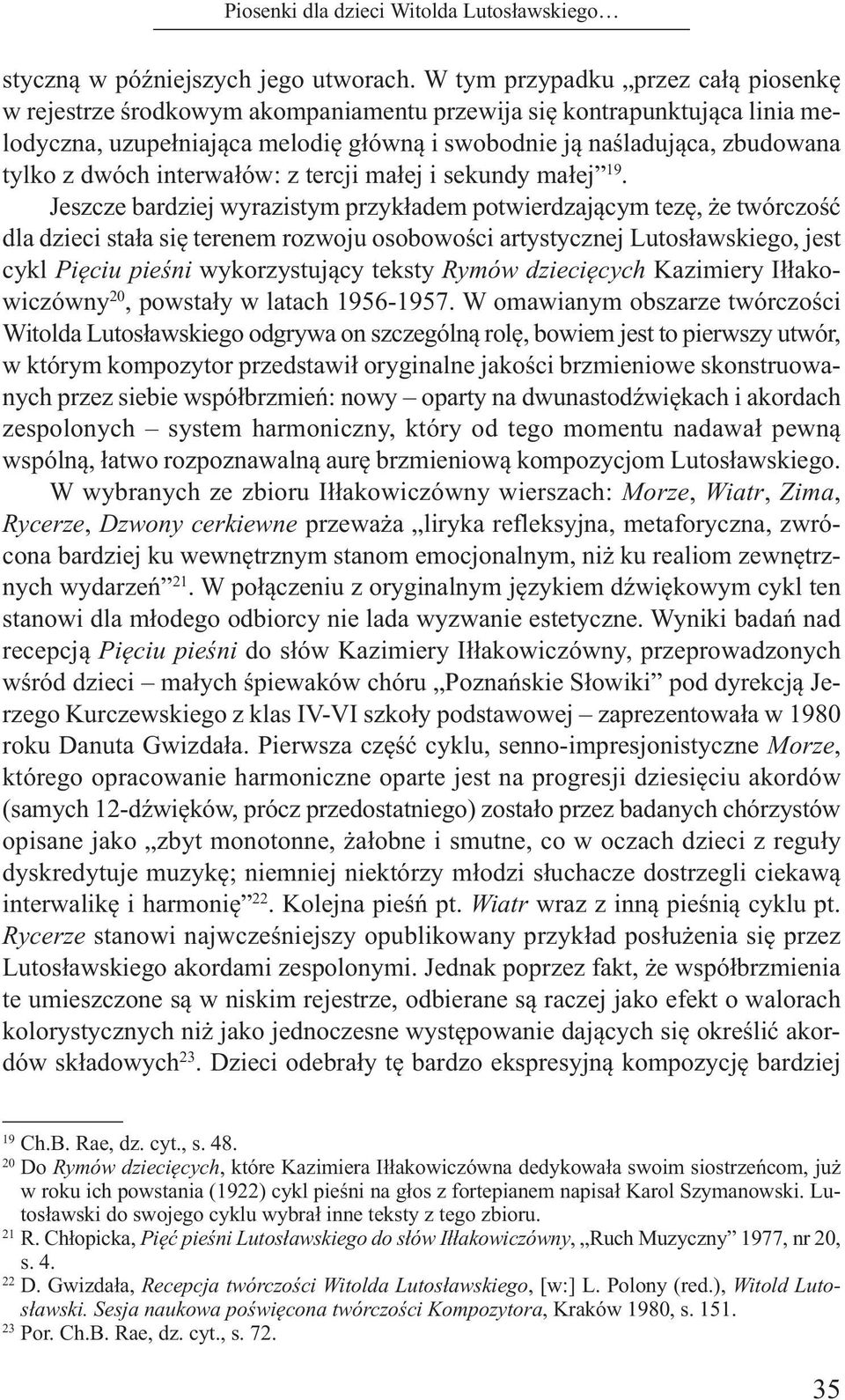 dwóch interwałów: z tercji małej i sekundy małej 19.