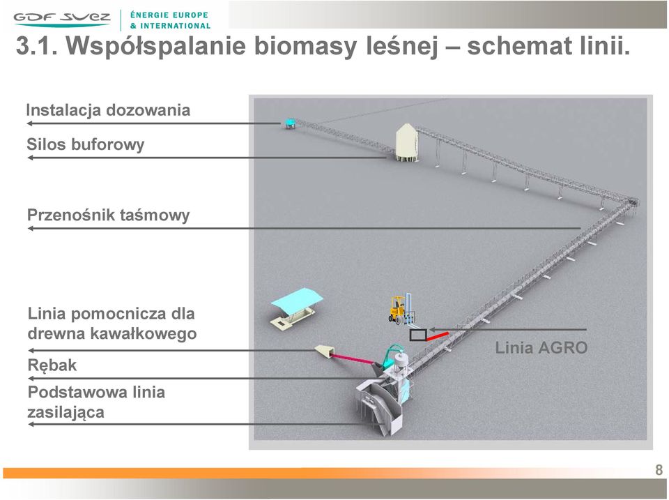 taśmowy Linia pomocnicza dla drewna kawałkowego