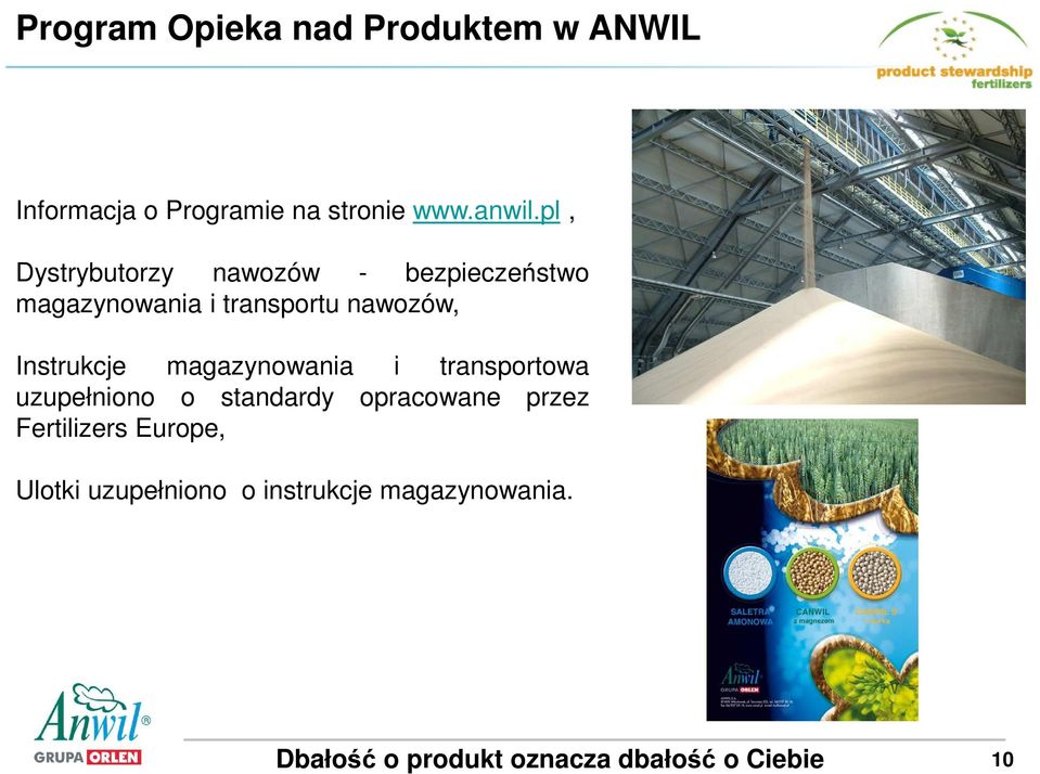 Instrukcje magazynowania i transportowa uzupełniono o standardy opracowane przez