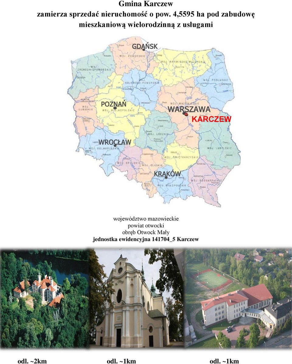 KARCZEW województwo mazowieckie powiat otwocki obręb Otwock