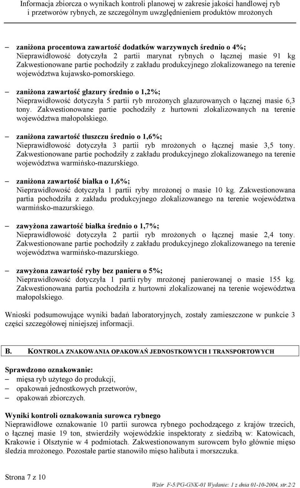 Zakwestionowane partie pochodziły z hurtowni zlokalizowanych na terenie województwa małopolskiego.