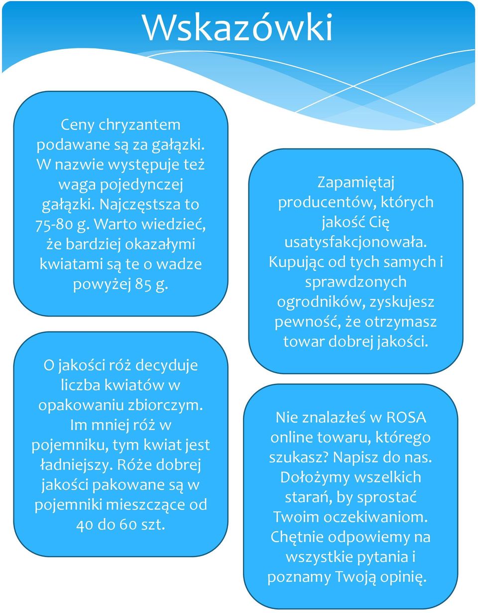 Im mniej róż w pojemniku, tym kwiat jest ładniejszy. Róże dobrej jakości pakowane są w pojemniki mieszczące od 40 do 60 szt.