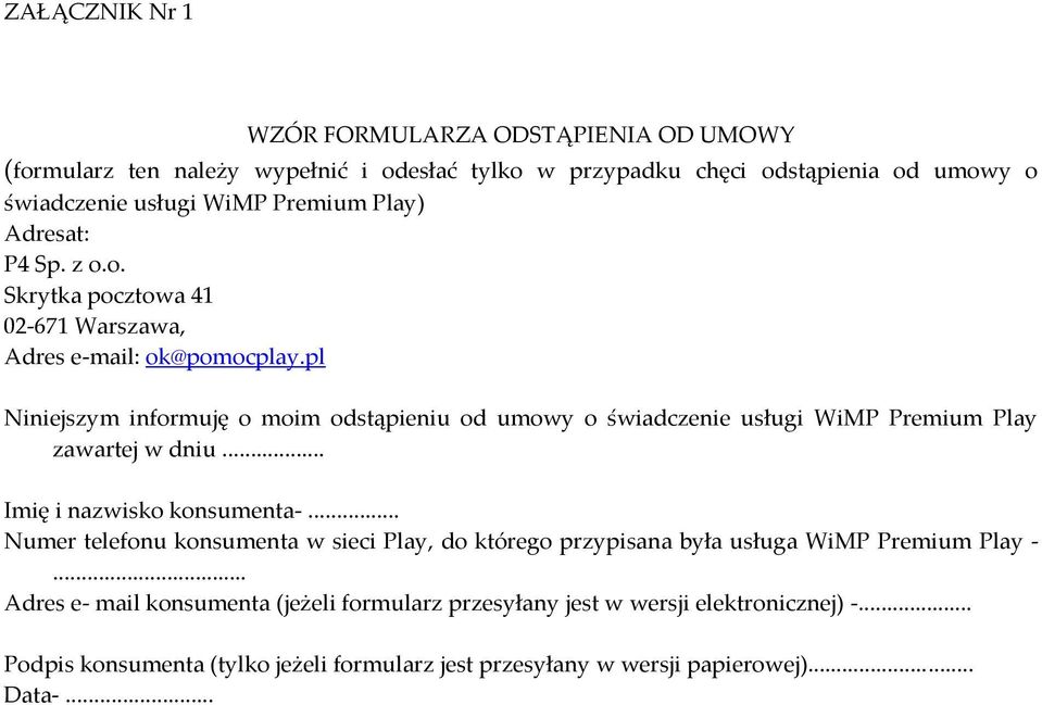 WiMP Premium Play. Niniejszy dokument składa się z następujących części: -  PDF Darmowe pobieranie