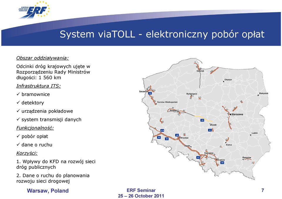 detektory urządzenia pokładowe system transmisji danych pobór opłat dane o ruchu 1.