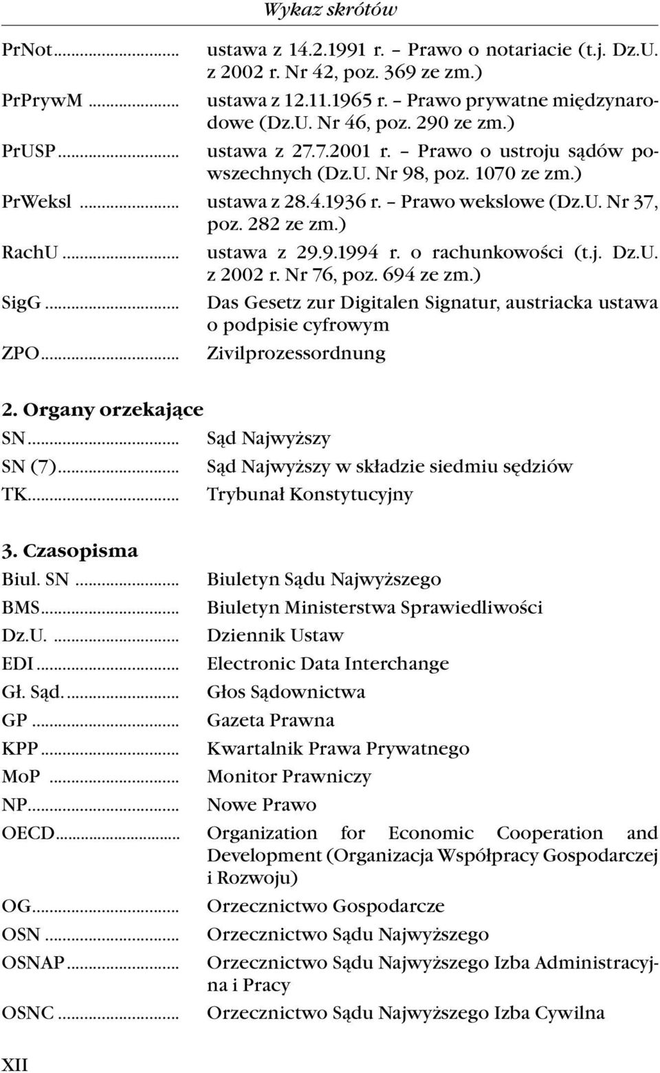 9.1994 r. o rachunkowości (t.j. Dz.U. z 2002 r. Nr 76, poz. 694 ze zm.) SigG... ZPO... Das Gesetz zur Digitalen Signatur, austriacka ustawa o podpisie cyfrowym Zivilprozessordnung 2.