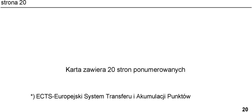 ECTS-Europejski System