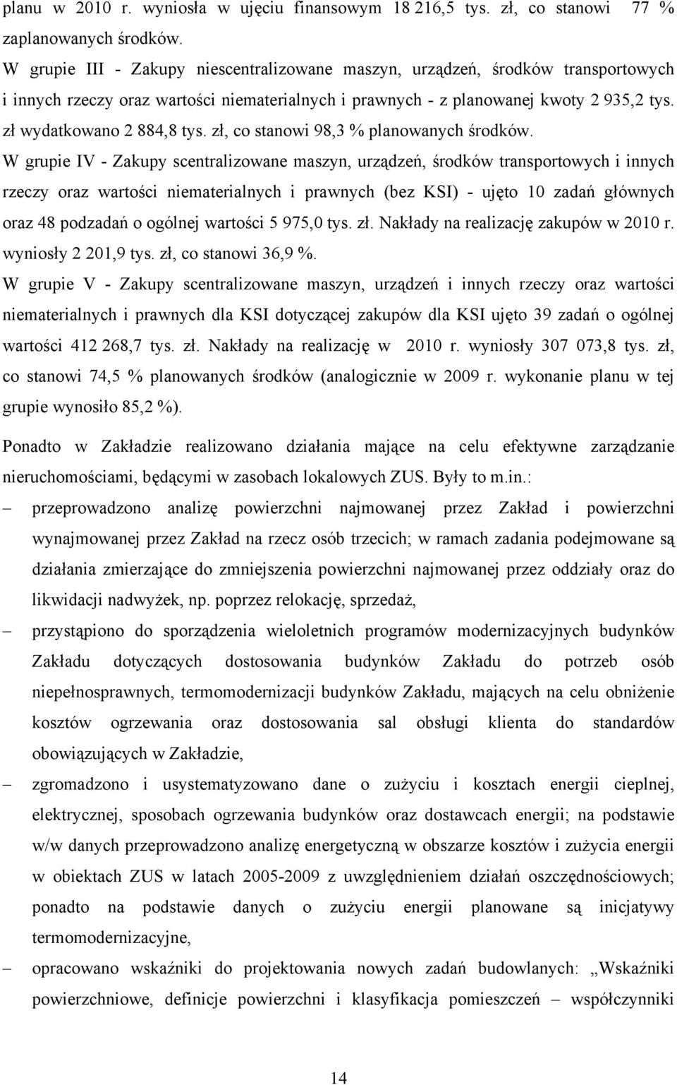 zł, co stanowi 98,3 % planowanych środków.