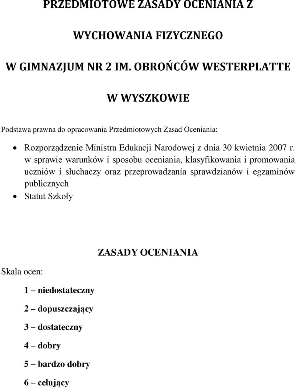 Edukacji Narodowej z dnia 30 kwietnia 2007 r.