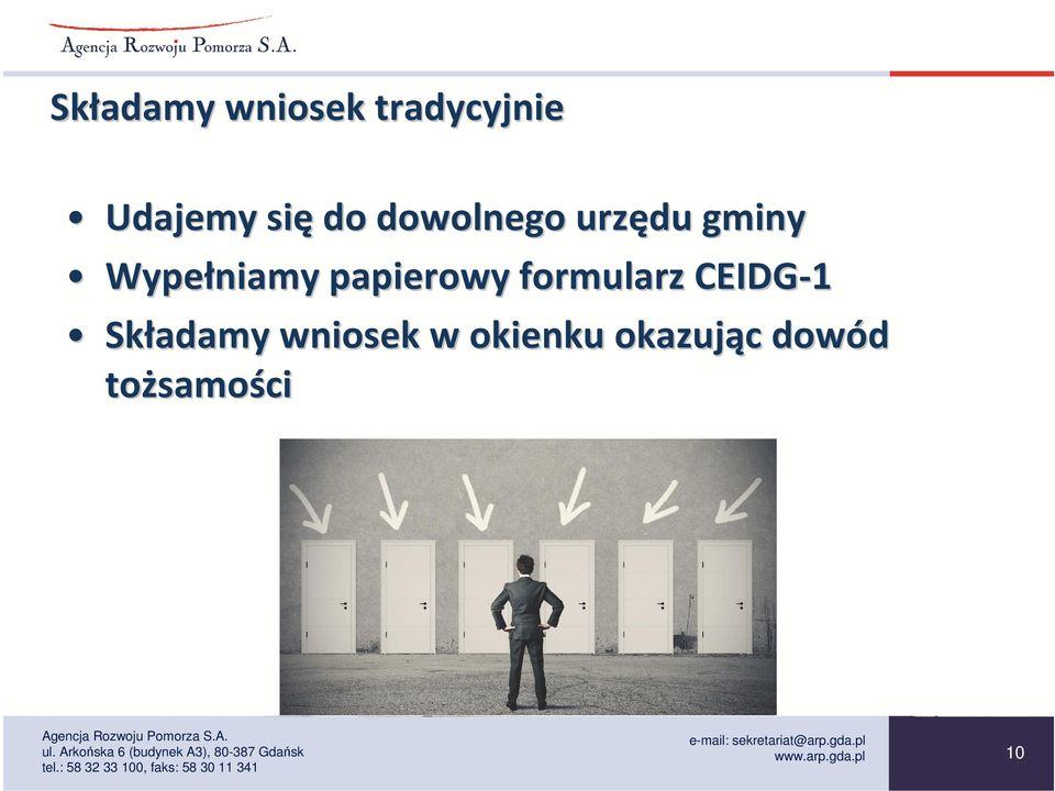 papierowy formularz CEIDG-1 Składamy