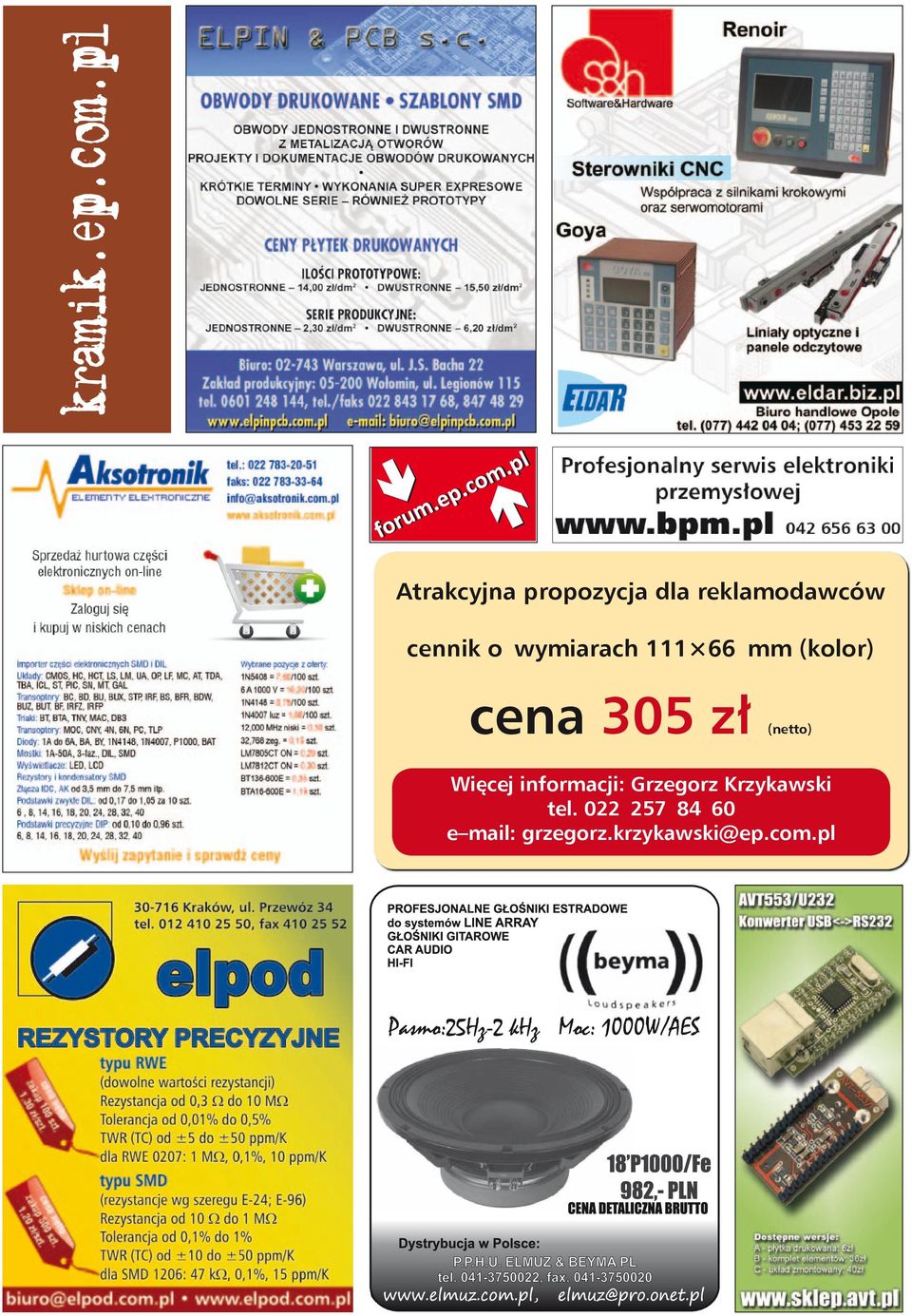 wymiarach 111 66 mm (kolor) cena 305 zł (netto) Więcej