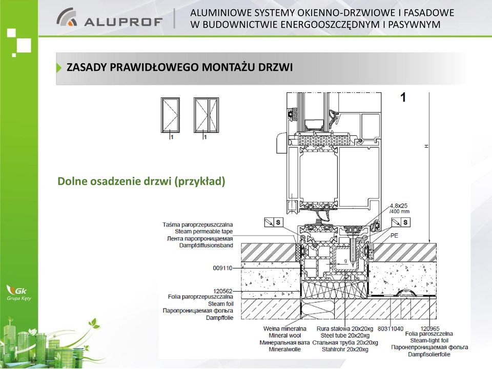 MONTAŻU DRZWI
