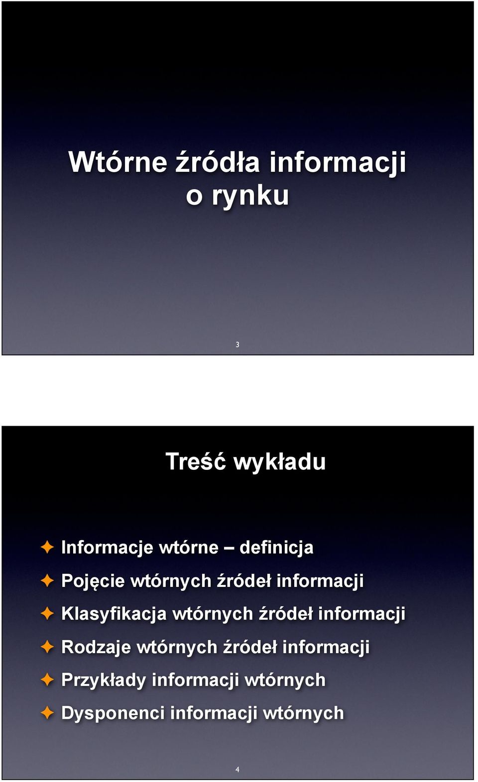 Klasyfikacja wtórnych źródeł informacji Rodzaje wtórnych