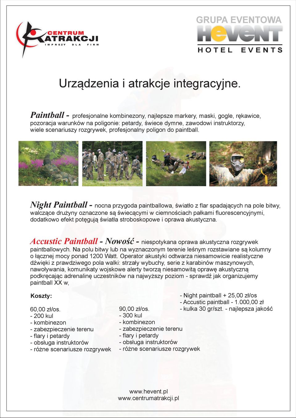 profesjonalny poligon do paintball.