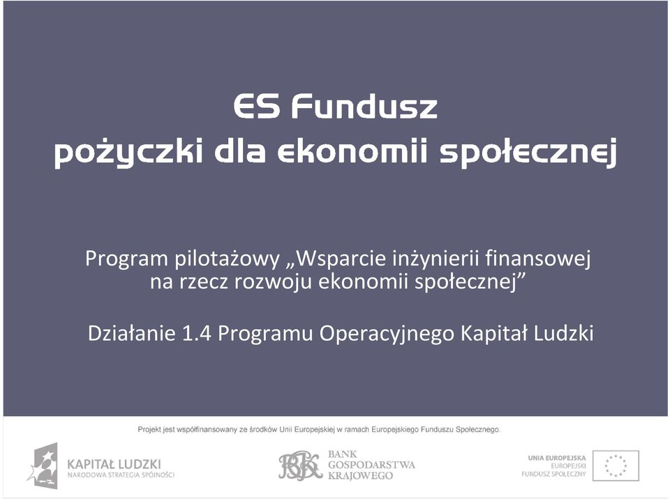 rozwoju ekonomii społecznej