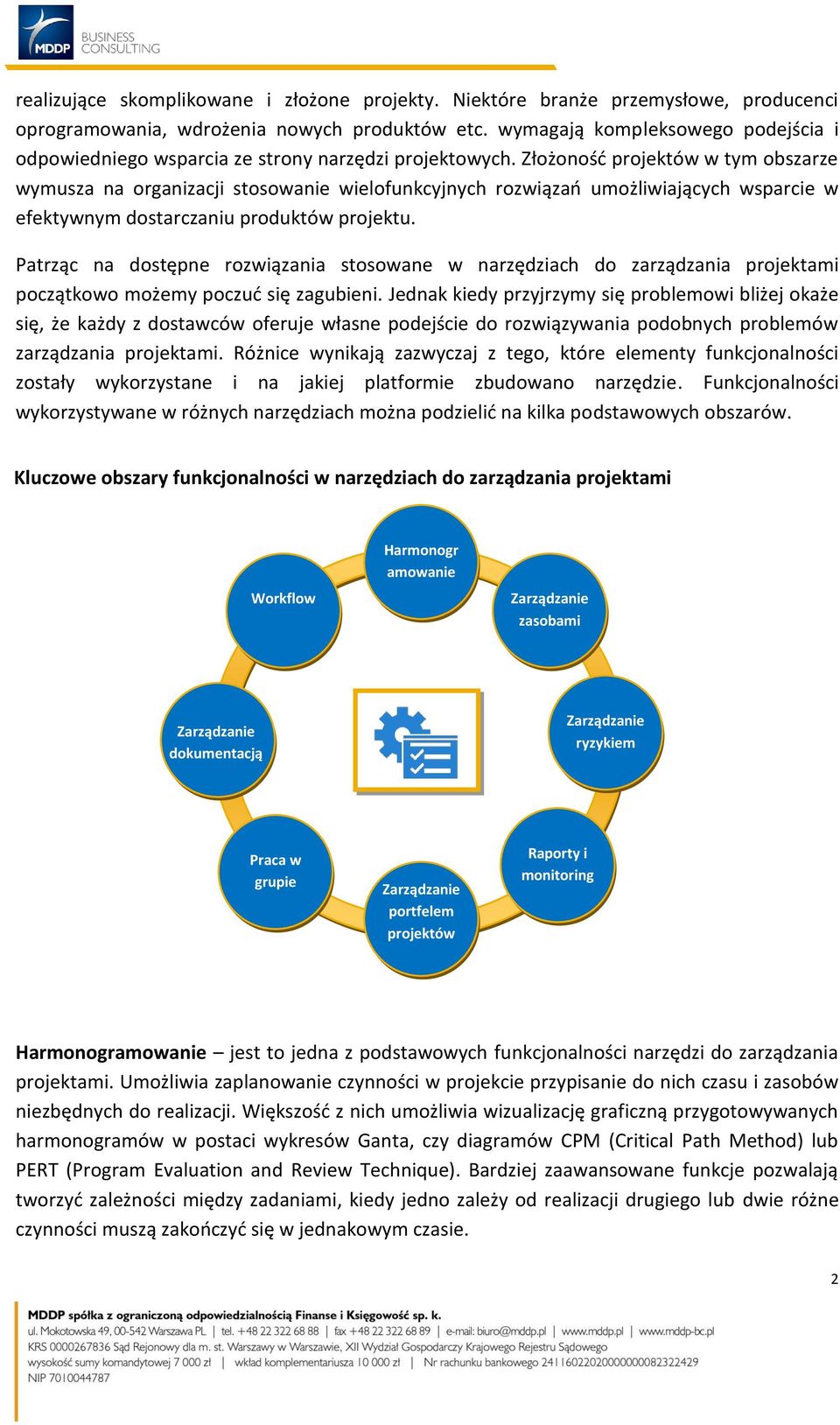 Złożoność projektów w tym obszarze wymusza na organizacji stosowanie wielofunkcyjnych rozwiązań umożliwiających wsparcie w efektywnym dostarczaniu produktów projektu.