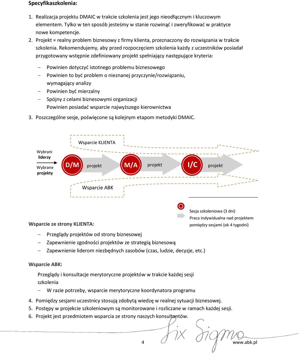 Rekomendujemy, aby przed rozpoczęciem szkolenia każdy z uczestników posiadał przygotowany wstępnie zdefiniowany projekt spełniający następujące kryteria: Powinien dotyczyć istotnego problemu