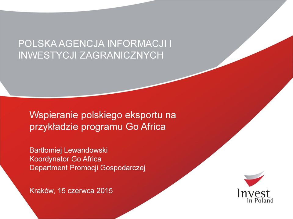 Go Africa Bartłomiej Lewandowski Koordynator Go Africa