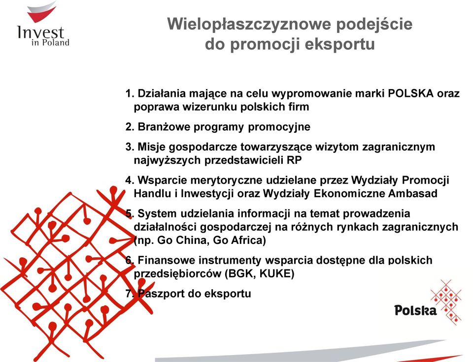 Wsparcie merytoryczne udzielane przez Wydziały Promocji Handlu i Inwestycji oraz Wydziały Ekonomiczne Ambasad 5.