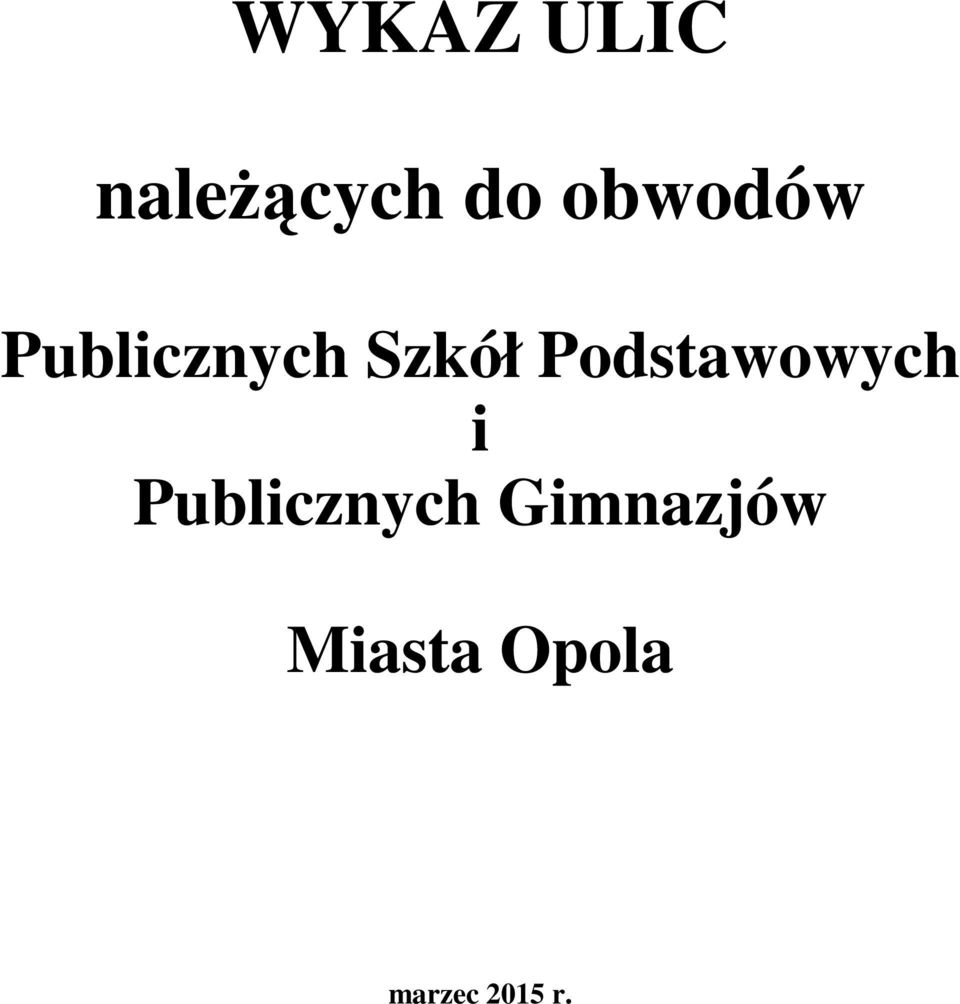 Podstawowych i Publicznych