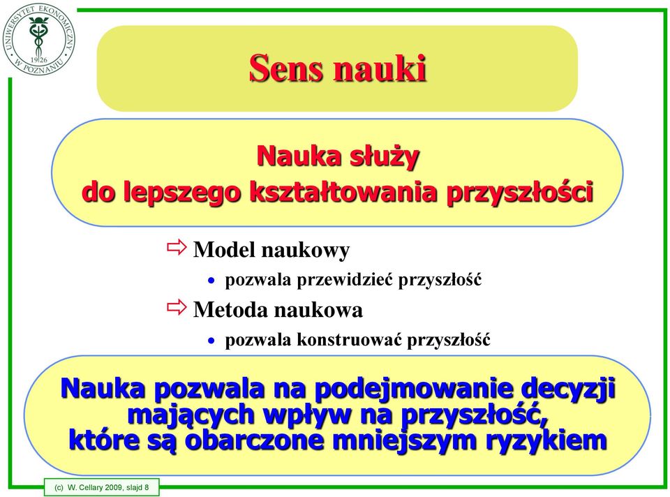 konstruować przyszłość Nauka pozwala na podejmowanie decyzji mających