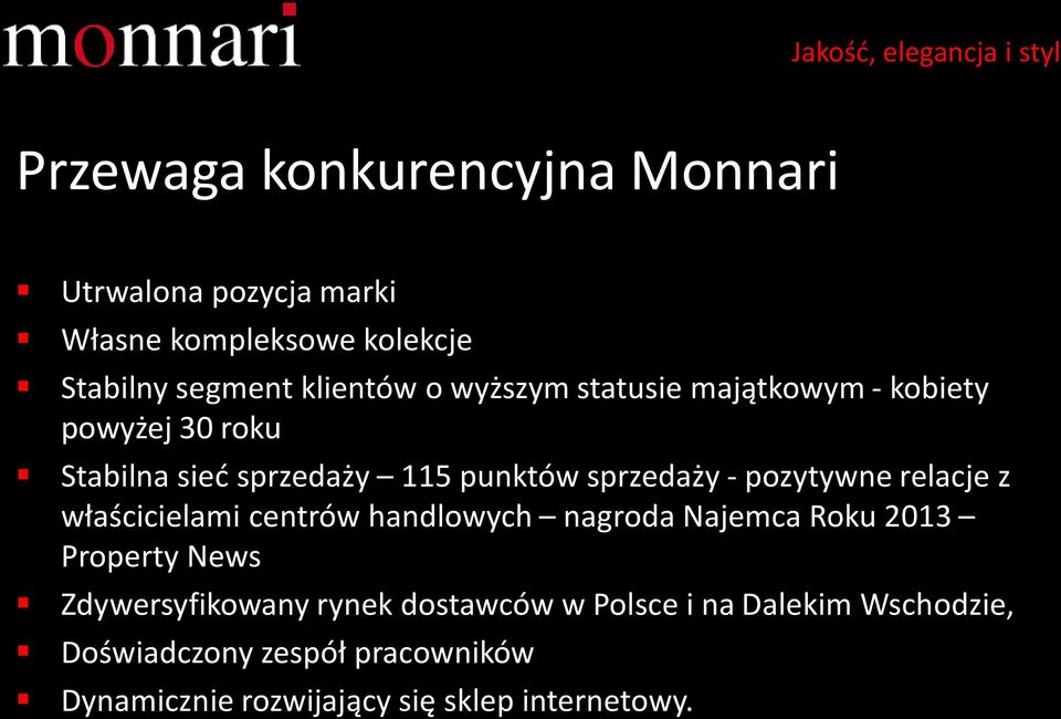 relacje z właścicielami centrów handlowych nagroda Najemca Roku 2013 Property News Zdywersyfikowany rynek