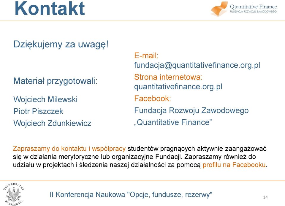 pl Strona internetowa: quantitativefinance.org.