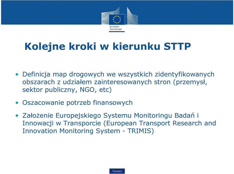 publiczny, NGO, etc) Oszacowanie potrzeb finansowych Założenie Europejskiego Systemu