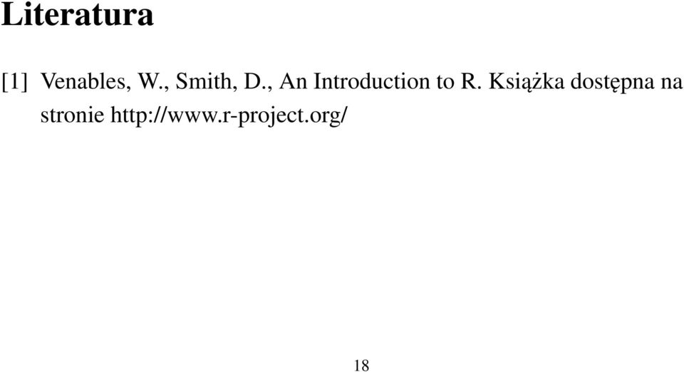 , An Introduction to R.