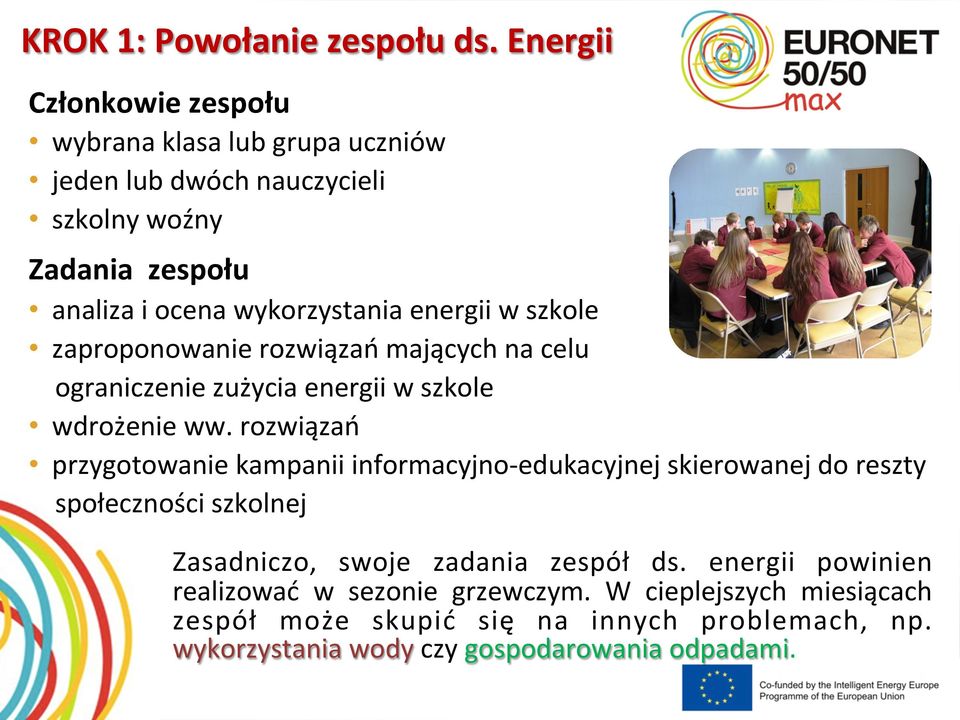 energii w szkole zaproponowanie rozwiązań mających na celu ograniczenie zużycia energii w szkole wdrożenie ww.