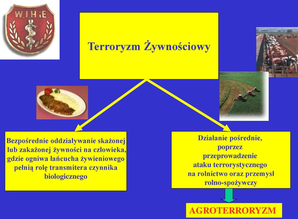 transmitera czynnika biologicznego Działanie pośrednie, poprzez