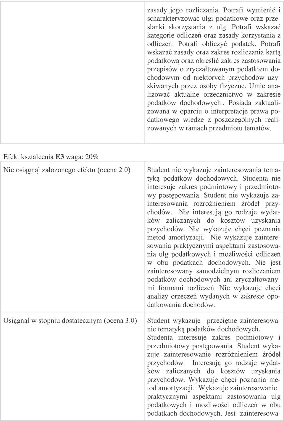 Potrafi wskazać zasady oraz zakres rozliczania kartą podatkową oraz określić zakres zastosowania przepisów o zryczałtowanym podatkiem dochodowym od niektórych przychodów uzyskiwanych przez osoby