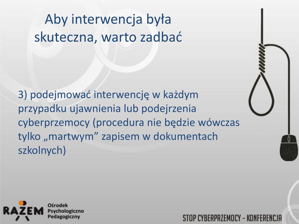 ujawnienia lub podejrzenia cyberprzemocy (procedura