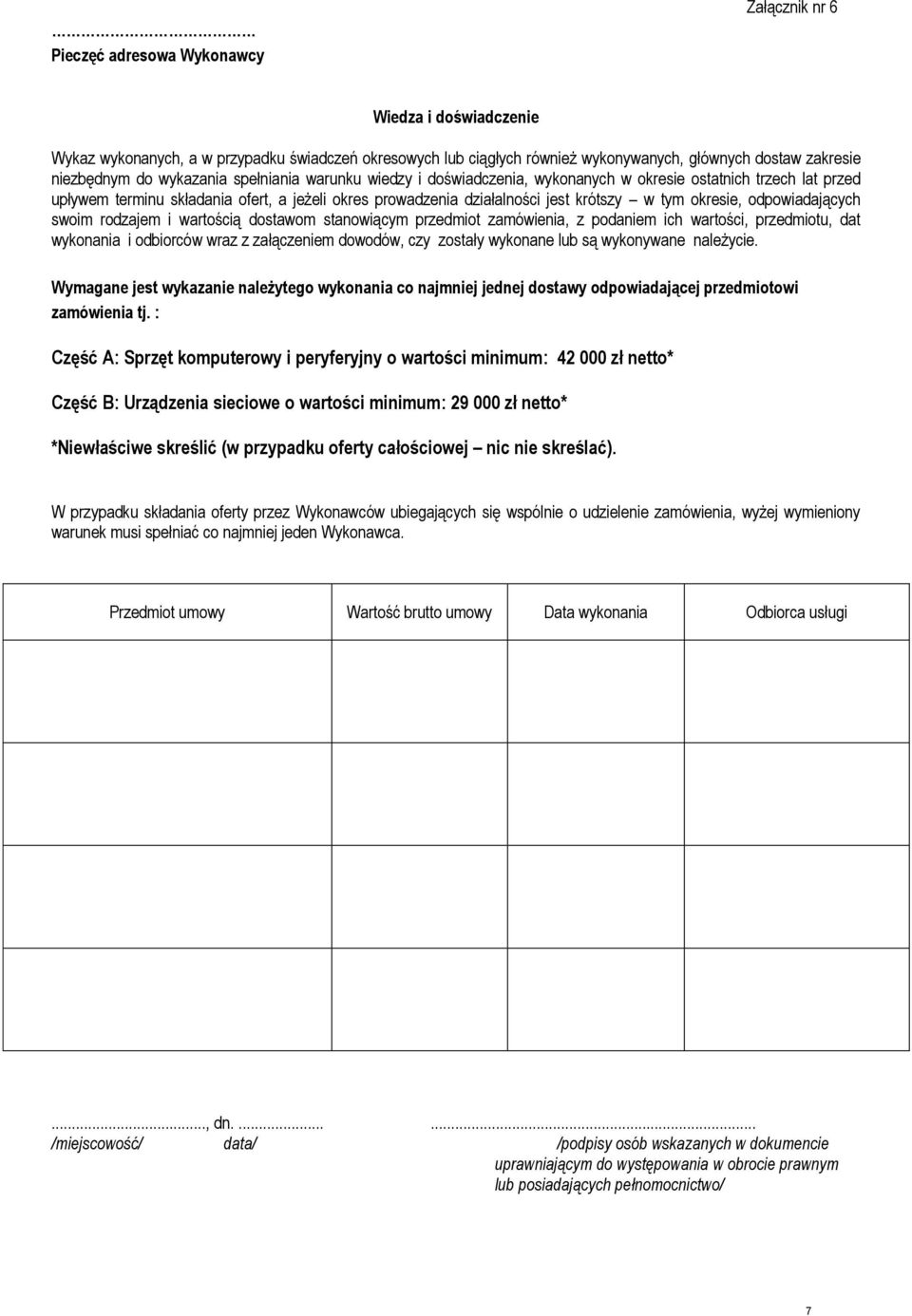 okresie, odpowiadających swoim rodzajem i wartością dostawom stanowiącym przedmiot zamówienia, z podaniem ich wartości, przedmiotu, dat wykonania i odbiorców wraz z załączeniem dowodów, czy zostały