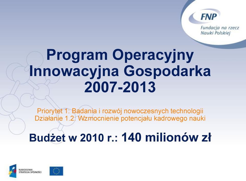 nowoczesnych technologii Działanie 1.