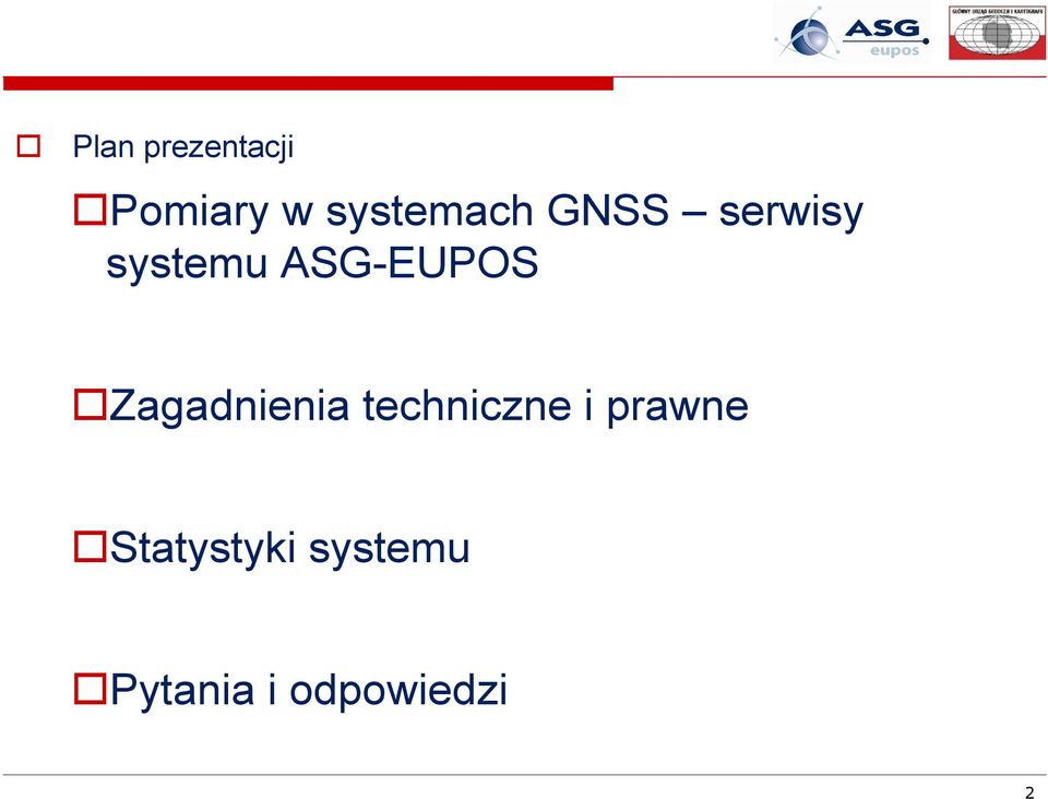 ASG-EUPOS Zagadnienia techniczne i