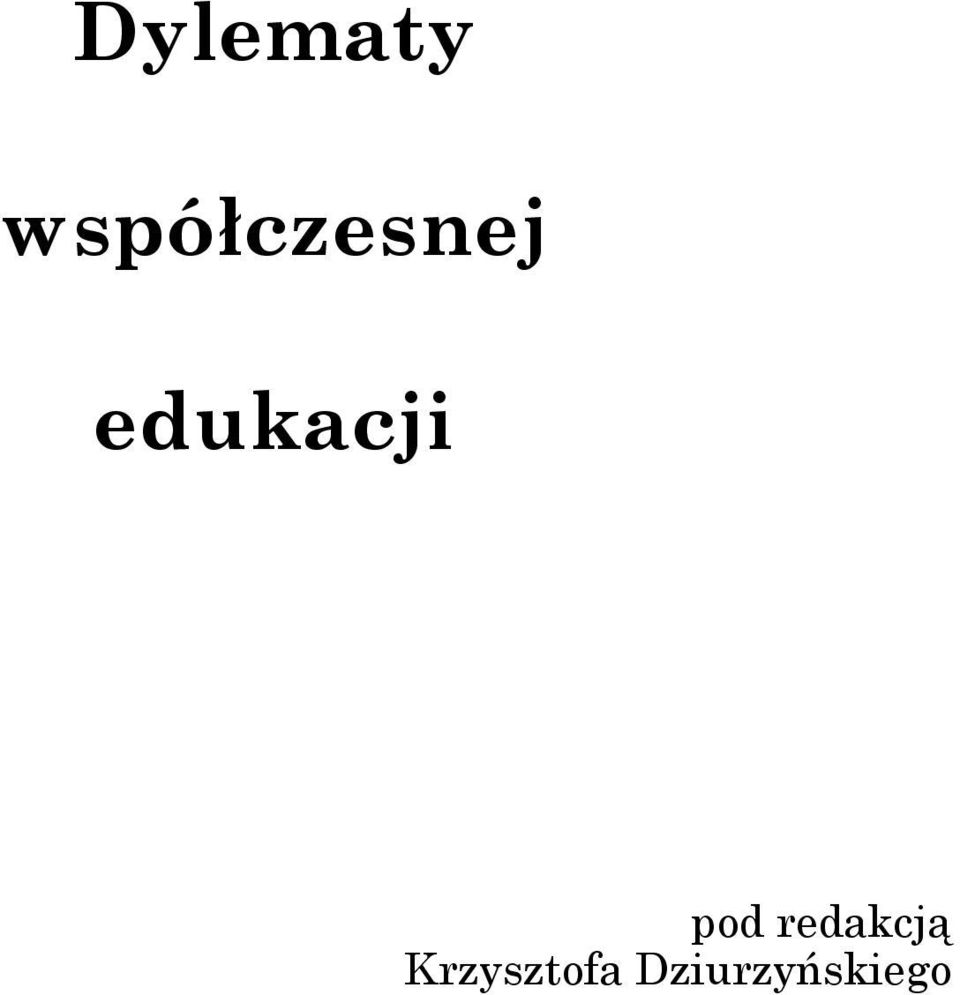 edukacji pod