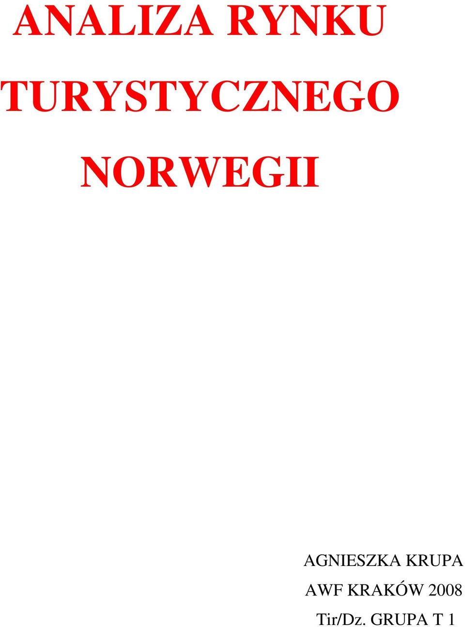 NORWEGII AGNIESZKA