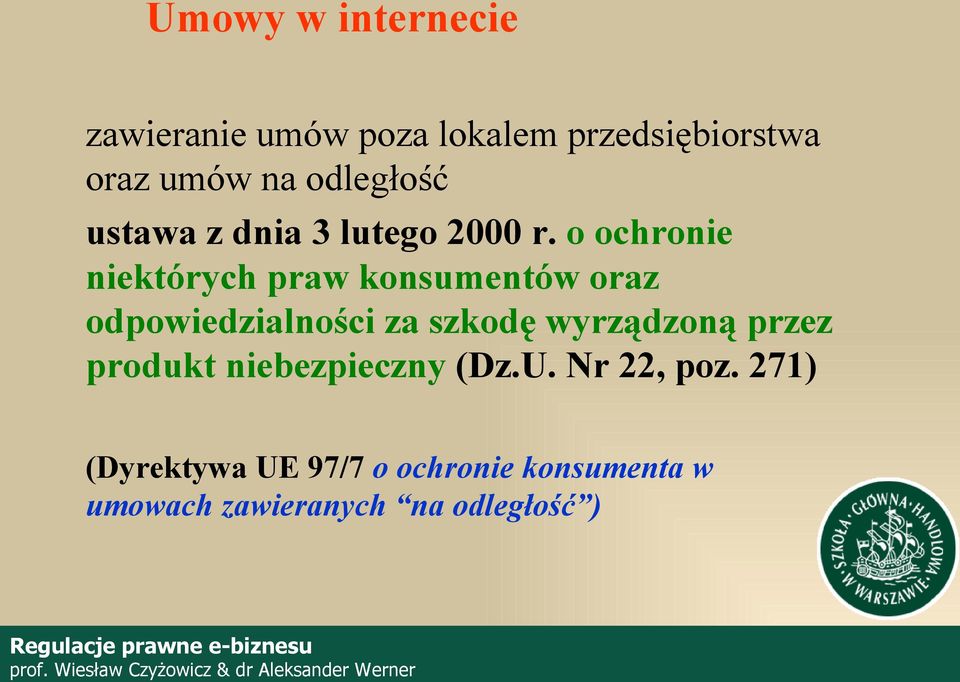 o ochronie niektórych praw konsumentów oraz odpowiedzialności za szkodę wyrządzoną