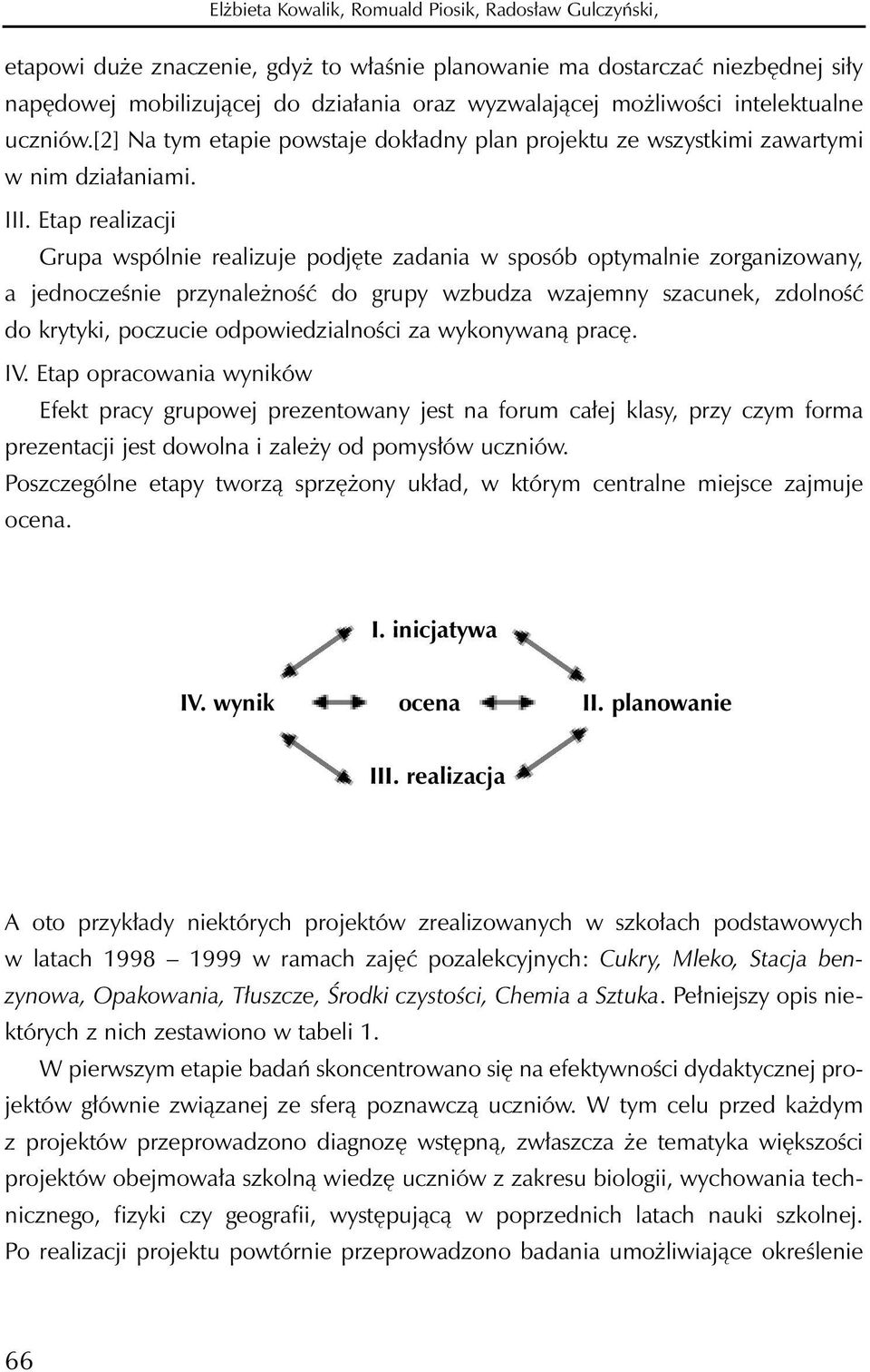 Etap realizacji Grupa wspólnie realizuje podjęte zadania w sposób optymalnie zorganizowany, a jednocześnie przynależność do grupy wzbudza wzajemny szacunek, zdolność do krytyki, poczucie