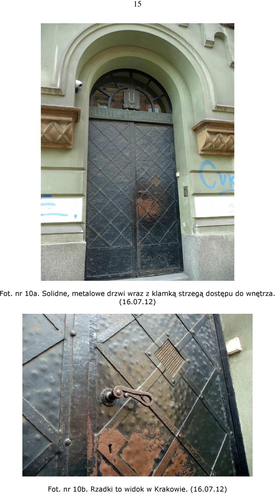 klamką strzegą dostępu do wnętrza.
