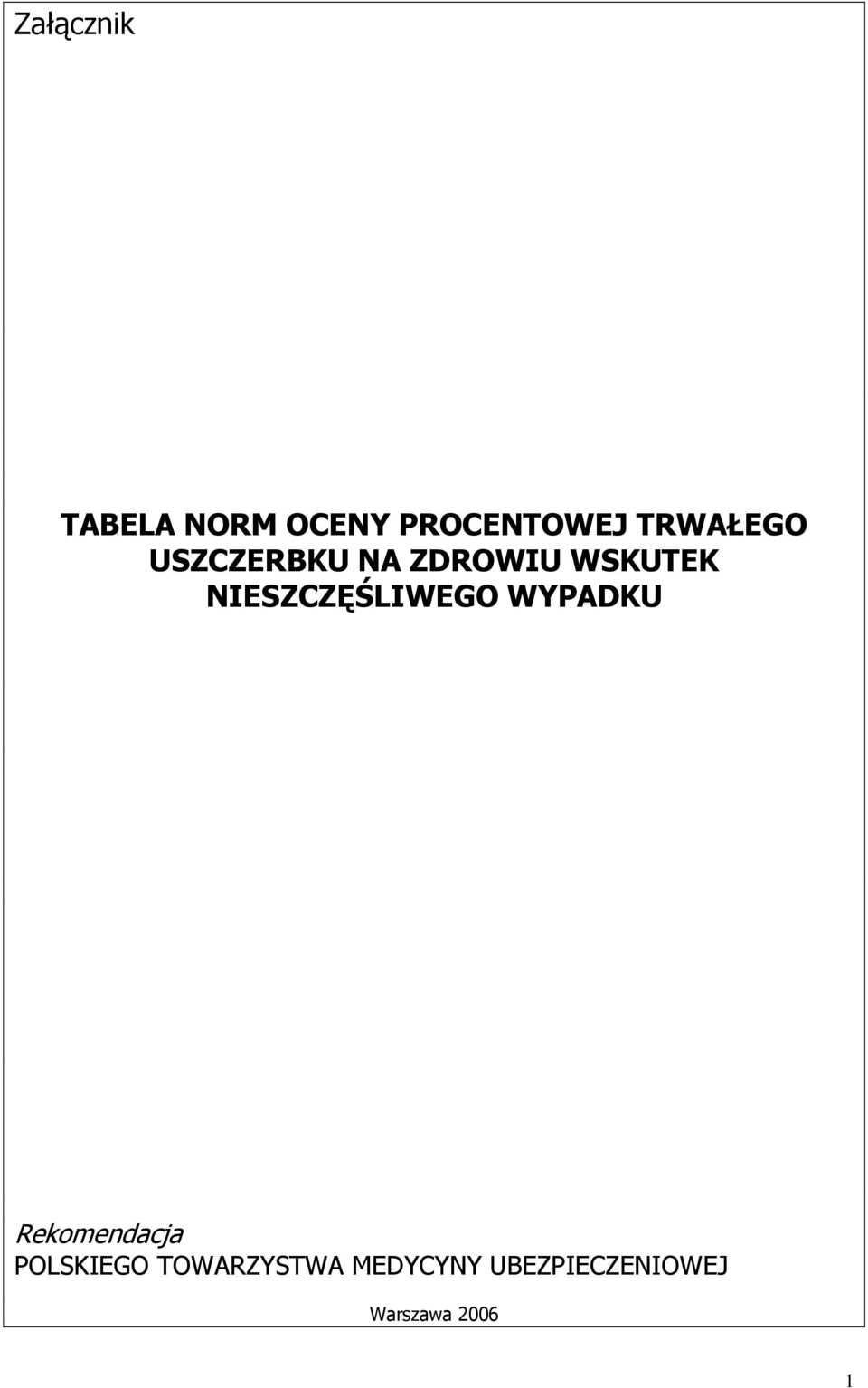 NIESZCZĘŚLIWEGO WYPADKU Rekomendacja