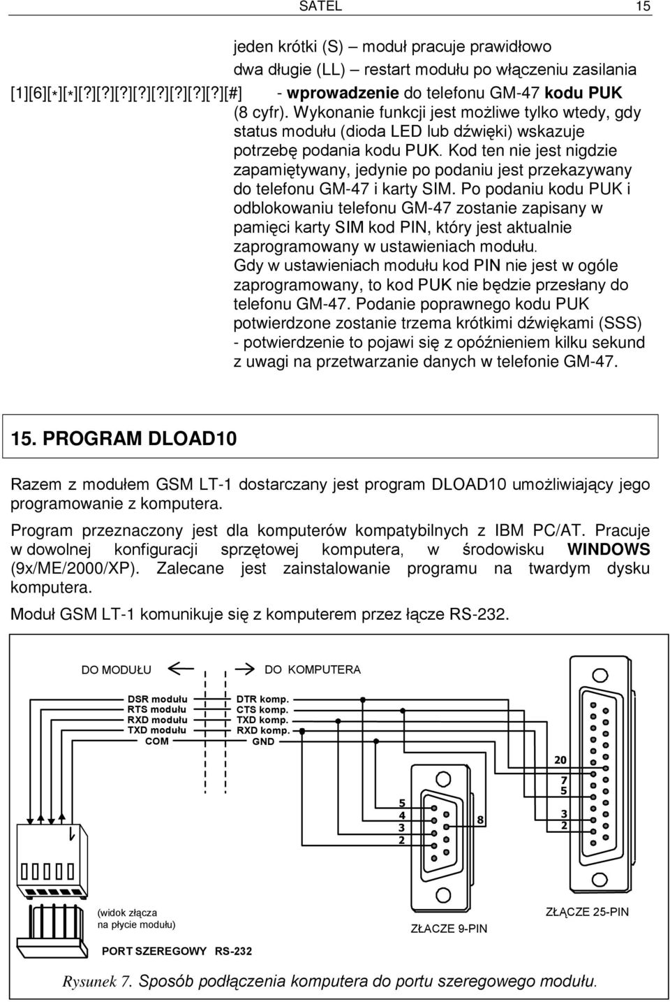 Kod ten nie jest nigdzie zapamiętywany, jedynie po podaniu jest przekazywany do telefonu GM-47 i karty SIM.