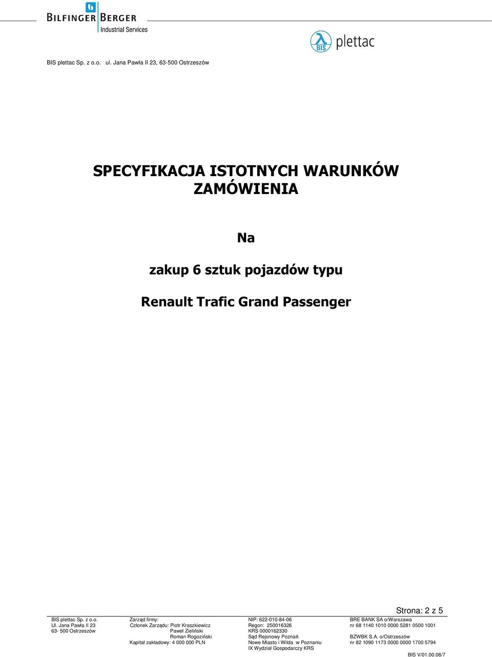 6 sztuk pojazdów typu Renault